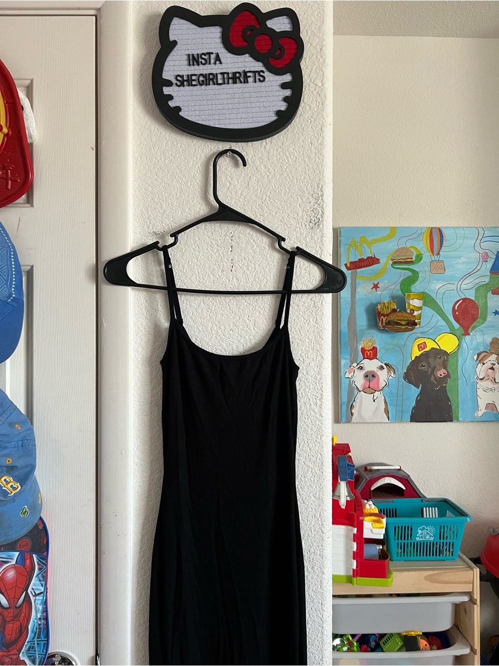 skims black maxi dress